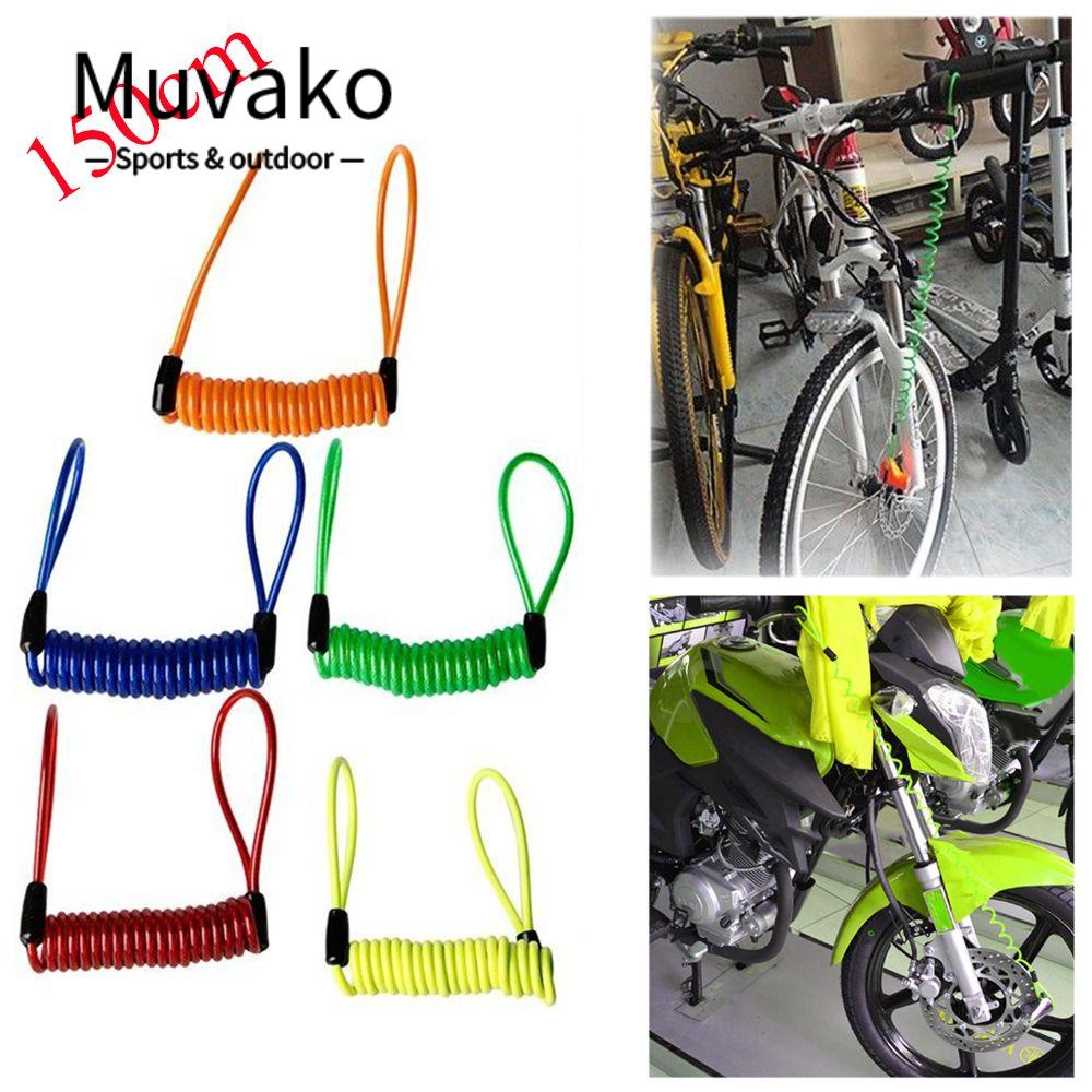 MUVAKO Dây Nhắc Nhở An Toàn Chống Thất Lạc 150cm Màu Sắc Ngẫu Nhiên Cho Xe Máy