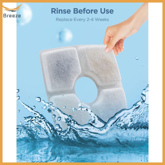 Bộ Lọc Vòi Nước Than Hoạt Tính Hình Vuông Thay Thế Cho Thú Cưng