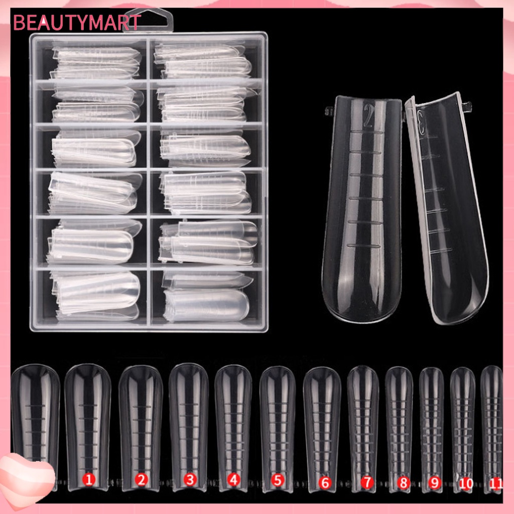 Set 1 Hộp / 120 Khuôn Nối Dài Móng Tay Siêu Mỏng Trong Suốt Cho Nữ