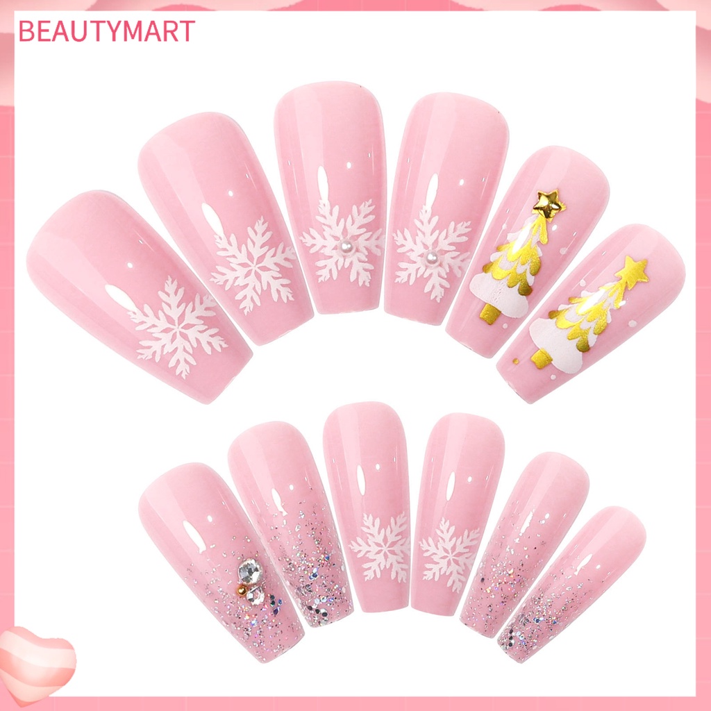 1 Bộ Móng Tay Giả Bề Mặt Mịn Màng Dễ Sử Dụng Bằng ABS Siêu Mỏng Che Phủ Toàn Diện