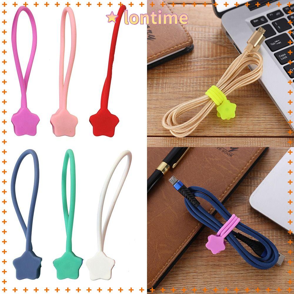 LONTIME Dụng Cụ Quấn Dây Cáp Sạc Điện Thoại / Tai Nghe Để Bàn Hình Ngôi Sao