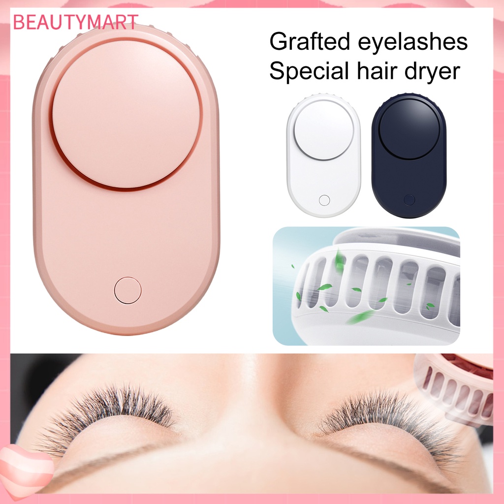 1 Bộ Quạt Làm Mát Lông Mi 3 Chế Độ Gió 2000mAh Mini Tiếng Ồn Thấp Có Cổng Sạc USB Cho Nữ