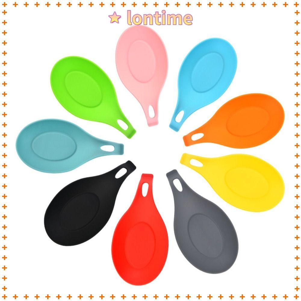 LONTIME Bộ 6 Giá Đỡ Dụng Cụ Nấu Ăn Bằng Silicon Cách Nhiệt Tiện Dụng