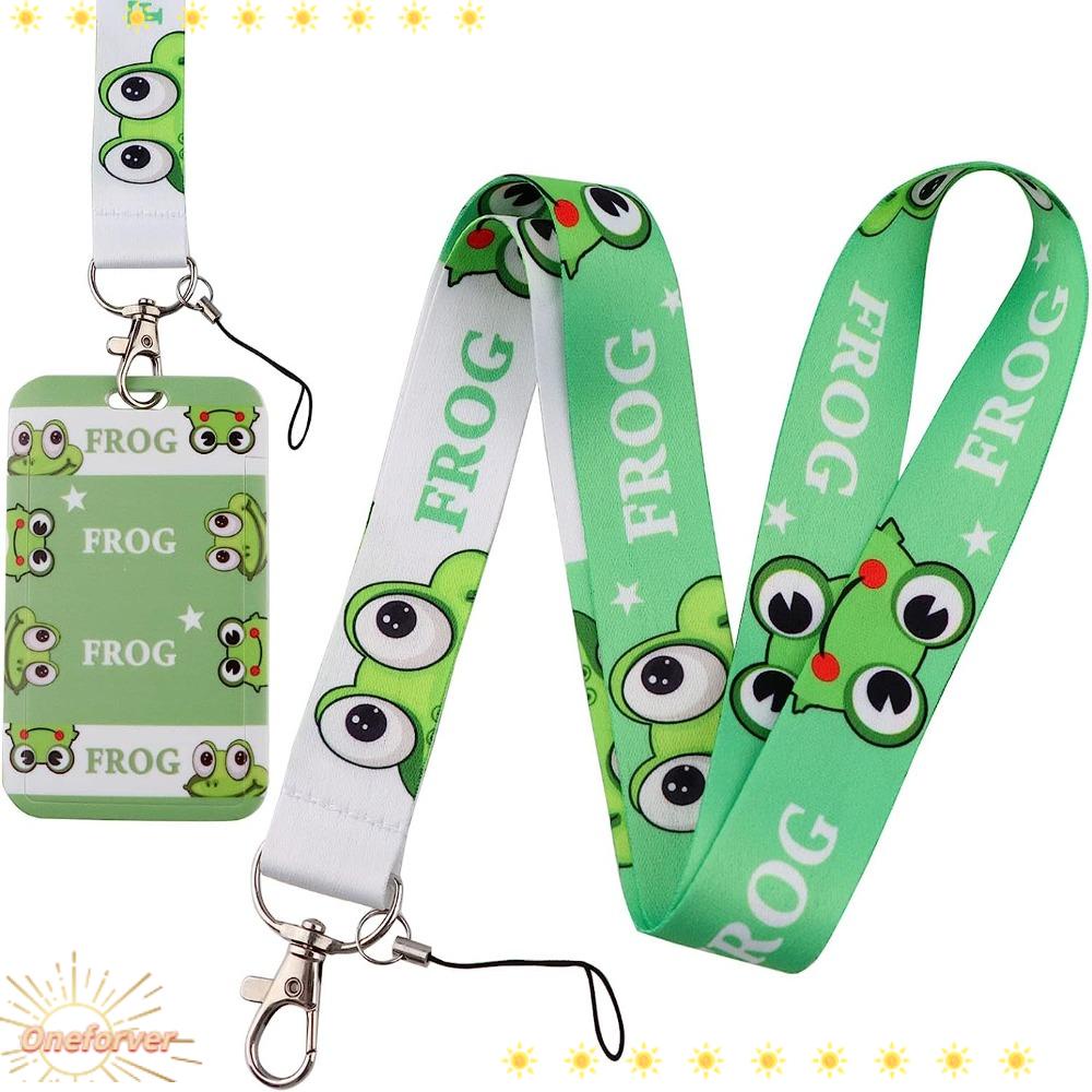 Móc Khóa Đựng Thẻ ID Họa Tiết Ếch Xanh Hoạt Hình Đáng Yêu Dành Cho Giáo Viên