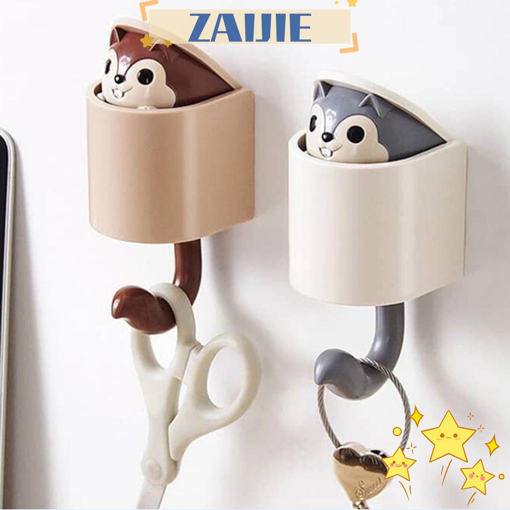 ZAIJIE24 Giá Đỡ Móc Treo Chìa Khóa Hình Chú Sóc Dễ Thương Tiện Dụng Cho Phòng Ngủ