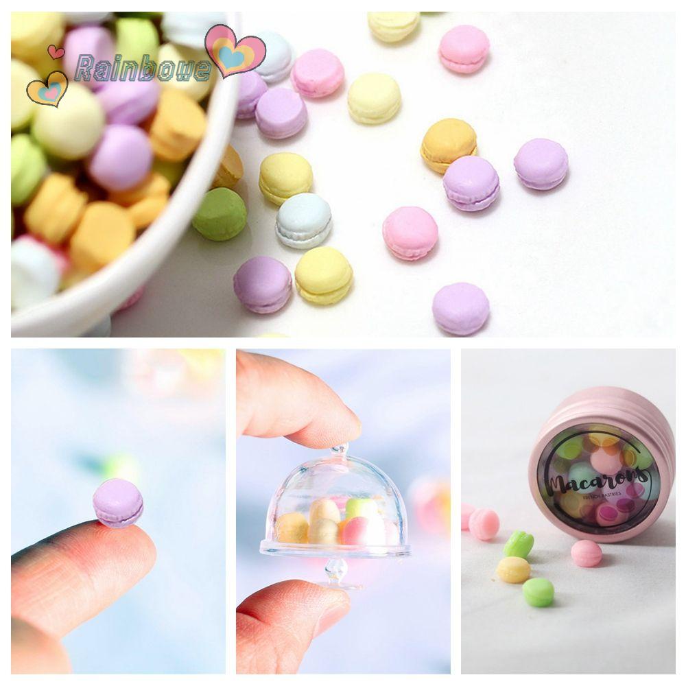 RAINBOW Set 30 Bánh Macaron Mini Trang Trí Nhà Búp Bê