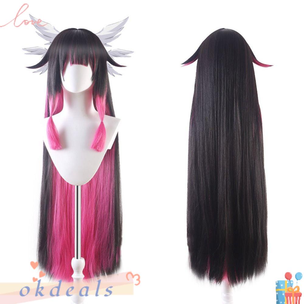 Bộ Tóc Giả Bằng Sợi Tổng Hợp Màu Gradient 105cm Chất Lượng Cao Hóa Trang Nhân Vật Fatui Columbina