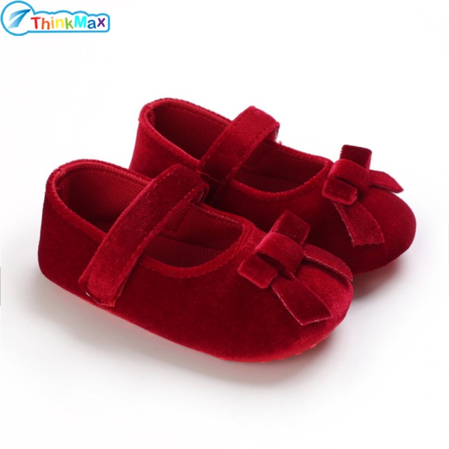 Thinkmax 1 Đôi Giày Công Chúa Đế Mềm Thắt Nơ Cho Bé Gái Từ 0-18 Tháng Tuổi