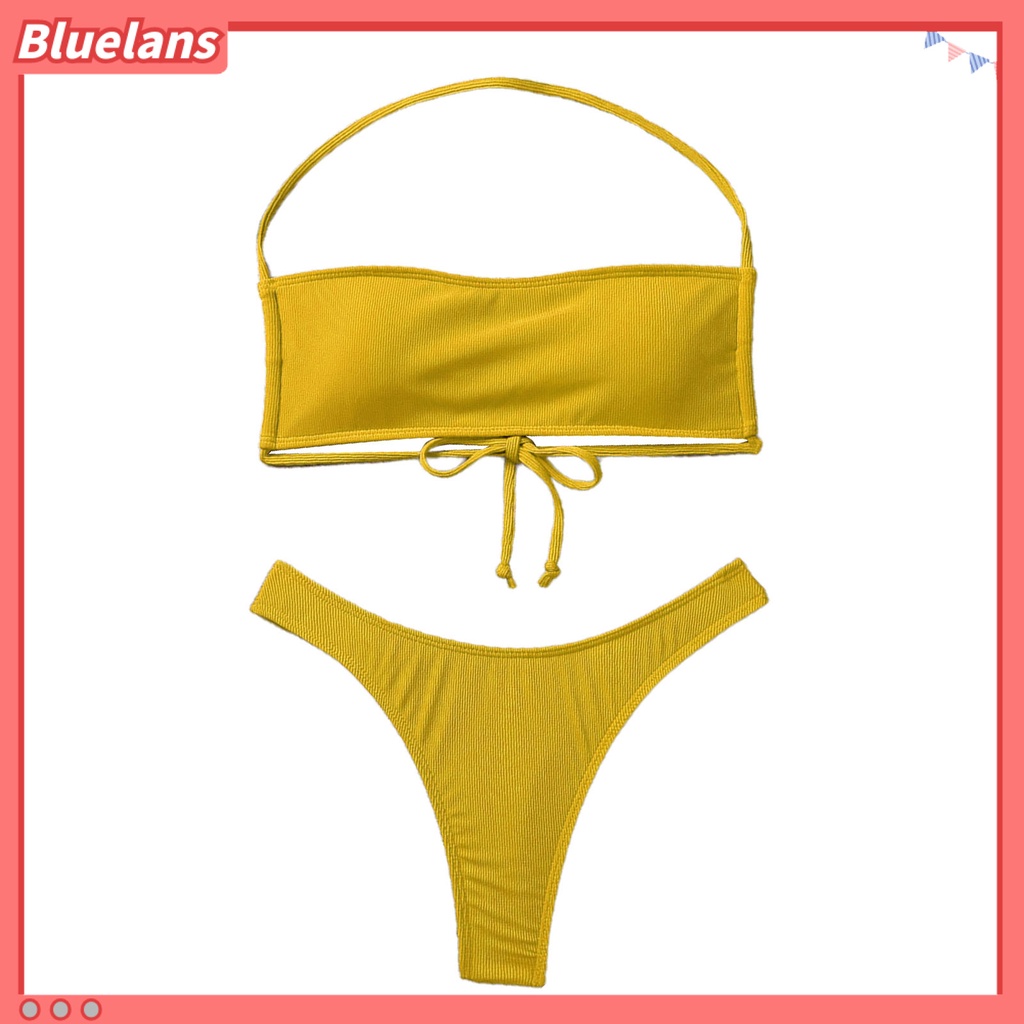 Bộ Bikini 2 Mảnh Màu Sắc Thời Trang Gợi Cảm Cho Nữ