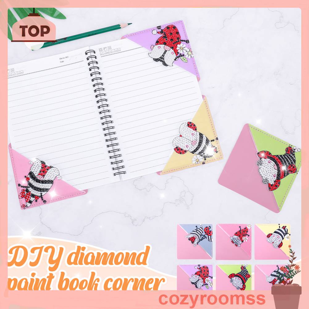 Thẻ Đánh Dấu Trang Sách Hình Tam Giác Bằng Da 5D DIY