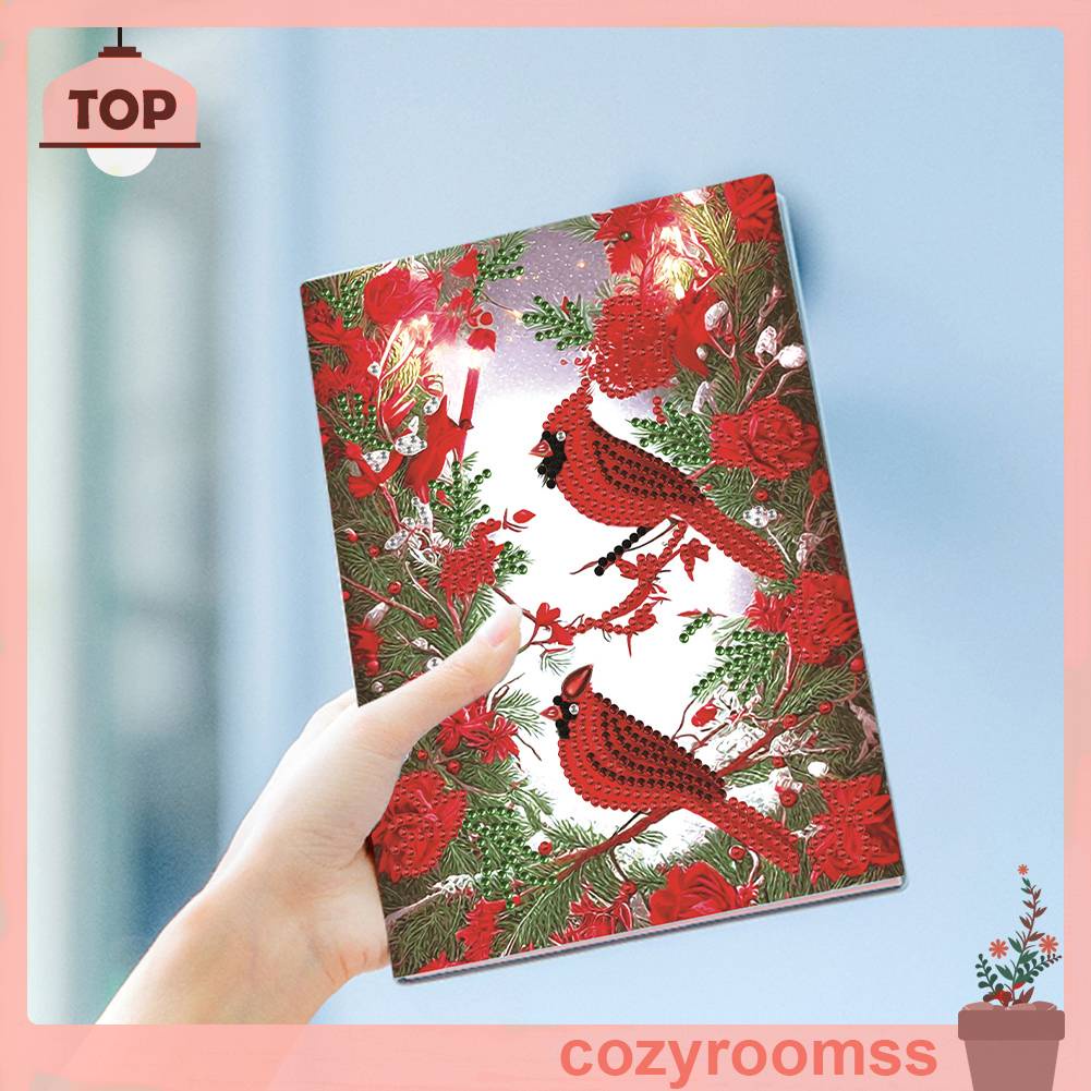 Sổ Tay Khổ A5 5D Đính Đá Kim Cương 50 Trang Sáng Tạo