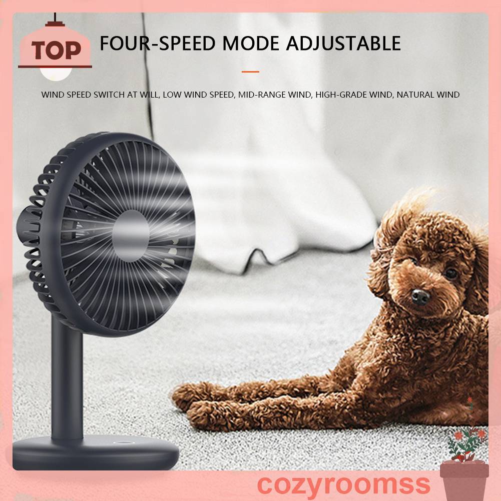 Quạt Sàn Mini 4 Tốc Độ Kèm Sạc USB Tiện Dụng Cho Gia Đình / Văn Phòng /