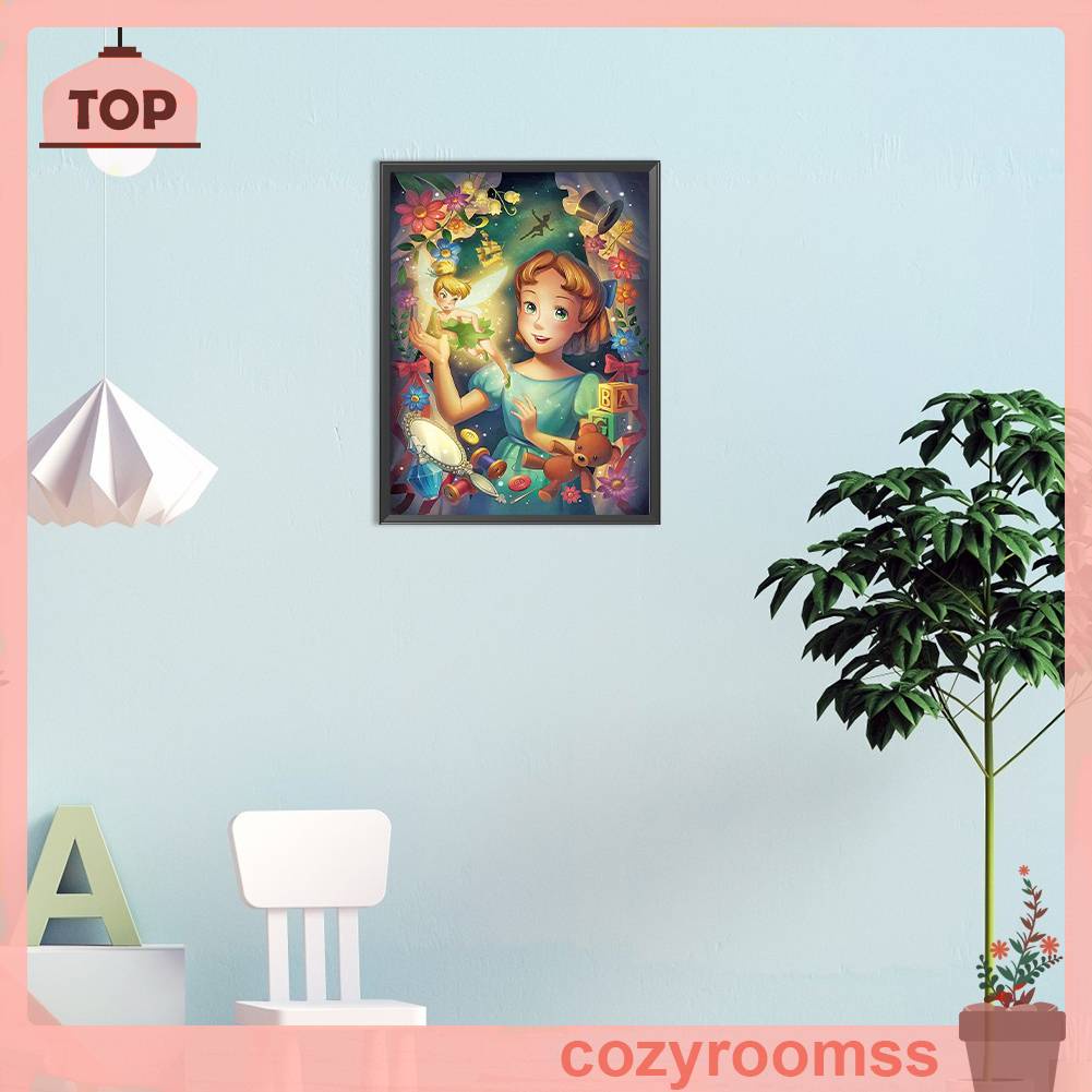 Tranh Đính Đá Kim Cương Toàn Bộ 5D DIY Hình Vẽ Tinker Bell