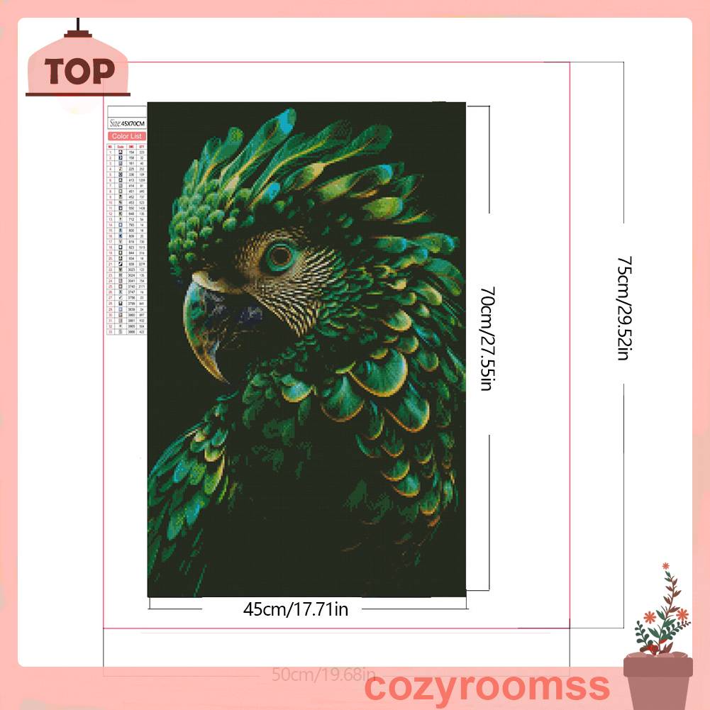 Tranh Đính Đá Kim Cương Toàn Bộ 5D DIY Hình Vẽ Vẹt