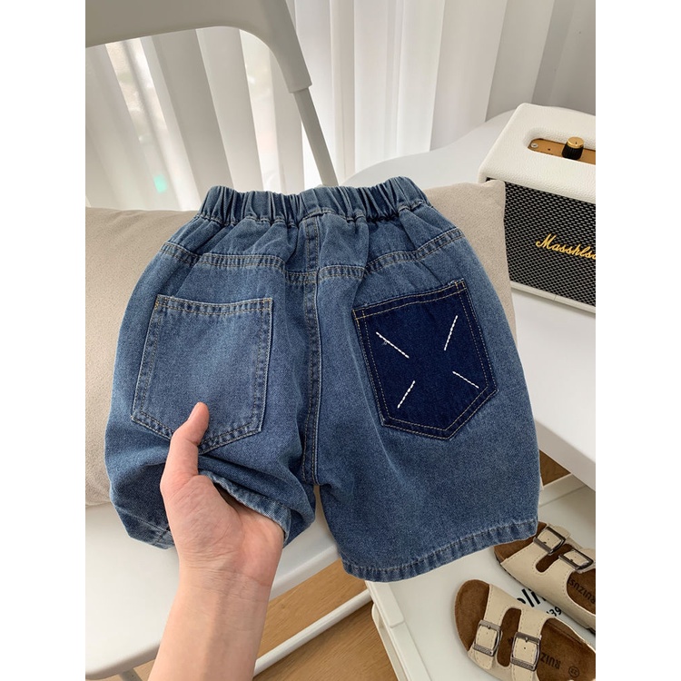 Quần Short Denim Thời Trang Mùa Hè Hàn Quốc Dành Cho Bé Trai