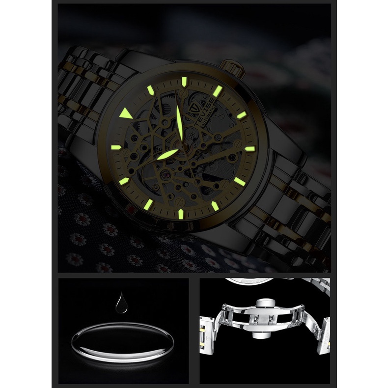 {Mẫu mới 2023} Đồng hồ nam máy cơ Tevise T9005SE Automatic