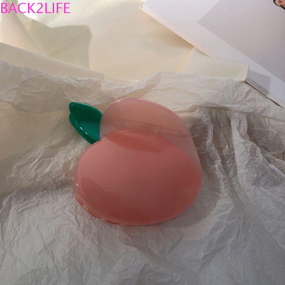 BACK2LIFE Kẹp Tóc Càng Cua Tạo Kiểu Tóc Acetic Acid Hồng Đào Ngọt Ngào Sáng Tạo Cho Nữ