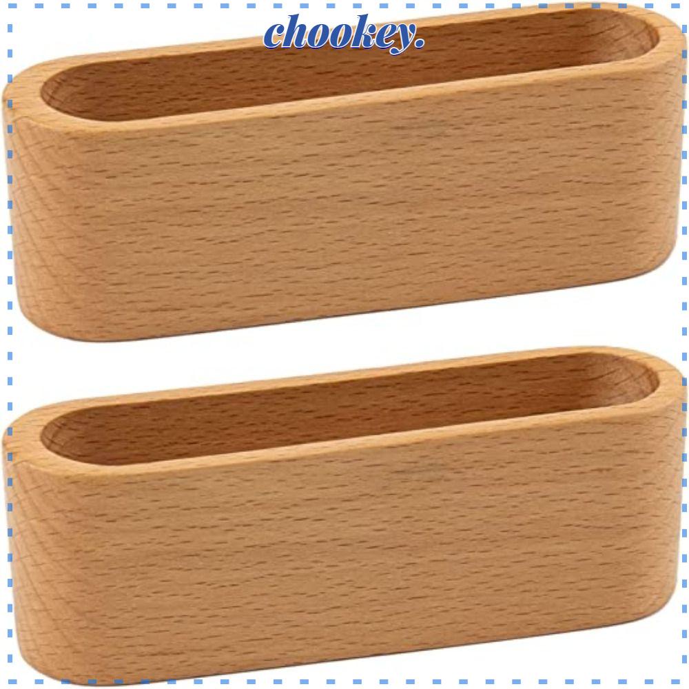 CHOOKEY Bộ 2 Giá Đỡ Thẻ Để Bàn Bằng Gỗ Trơn Tiện Dụng