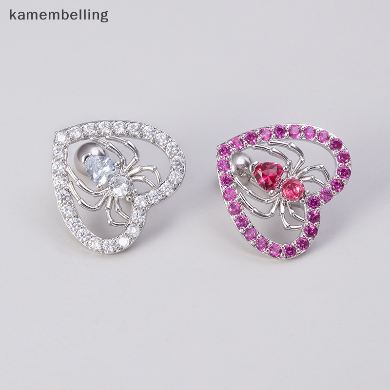 Kamembelling Khuyên Rốn Bằng Thép Hình Trái Tim / Nhện Quyến Rũ Cho Nữ