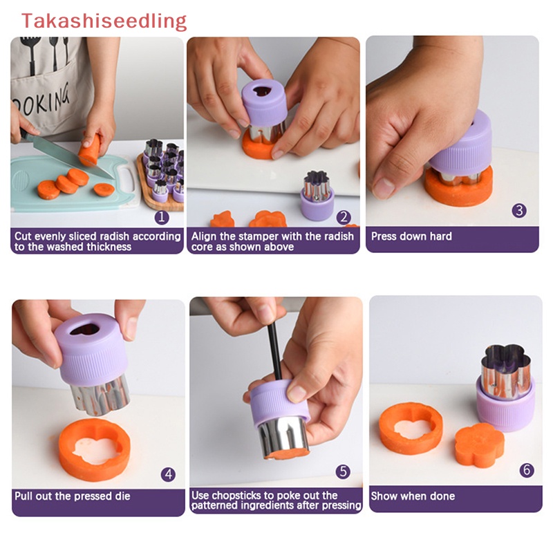 Bộ 12 Dụng Cụ Cắt Rau Củ Quả Bằng Inox Cán Nhựa Chuyên Dùng