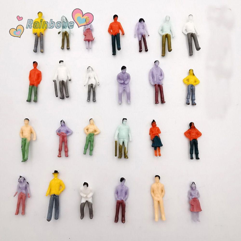 RAINBOW Set 100 Mô Hình Người Nhiều Màu Sắc Dùng Để Trang Trí Nhà Búp Bê