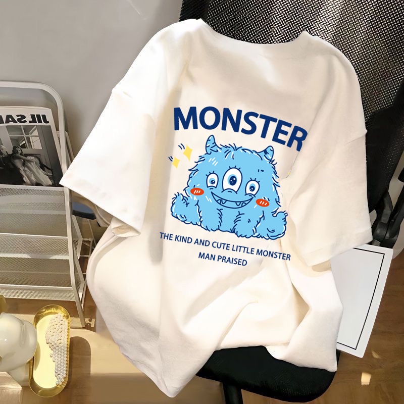 Áo Thun Nữ Tay Ngắn In Hình Hoạt Hình Hàn Quốc Size M-5xl Hiện Có 8 Màu