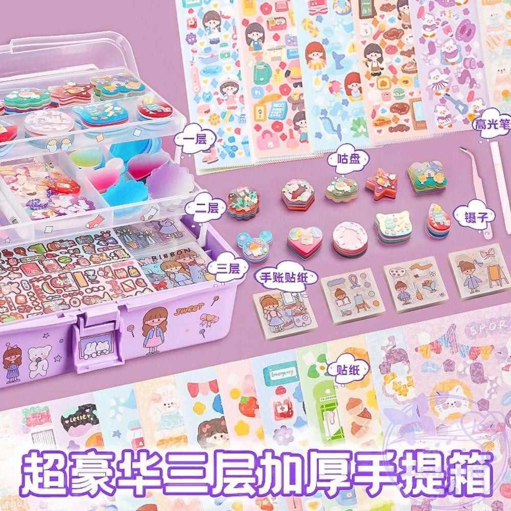 AVALENTINE Bộ Sticker Goo Dễ Thương Dùng Làm Móc Khóa Diy