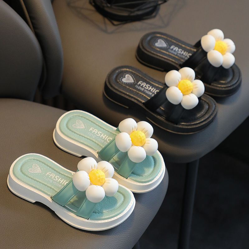 Dép Công Chúa Đế Dày Tăng Chiều Cao Chống Trượt Chống Thấm Nước In Hoa Dễ Thương Thời Trang Mùa Hè Cho Mẹ Và Bé GáiDép trong nhà