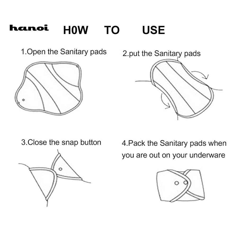 Set 5 Quần Lót Cỡ Lớn Họa Tiết Hoa Chống Rò Rỉ Có Thể Tái Sử Dụng