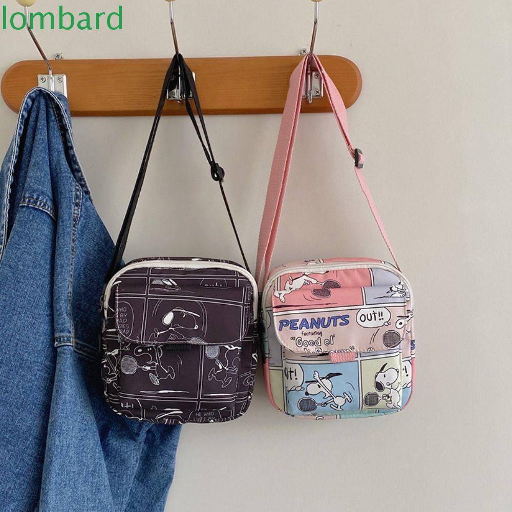 Túi Canvas Đeo Chéo In Họa Tiết Hoạt Hình Snoopy Dễ Thương Cho Nữ