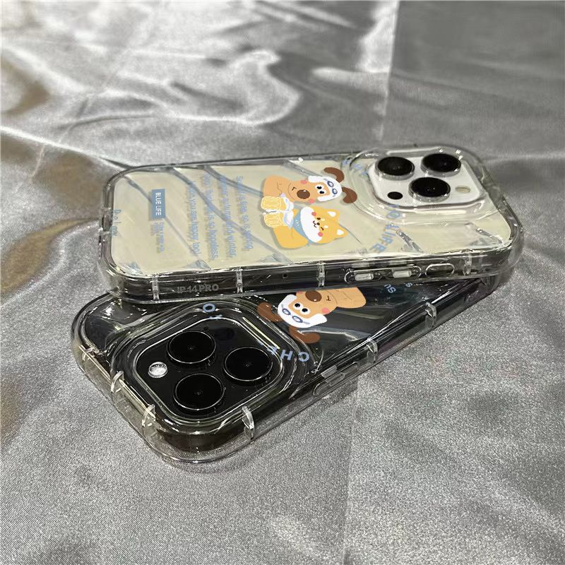 Ốp Điện Thoại Mềm Trong Suốt Hình Cún / Mèo Dễ Thương Cho iPhone14promax 1312 / 11 7 / 8plus xr / sins ZP4D