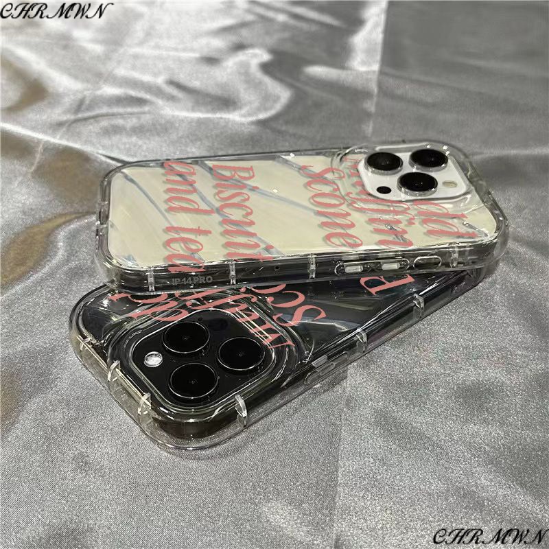 Ốp Điện Thoại Mềm Trong Suốt Họa Tiết Chữ Tiếng Anh Màu Hồng NGVJ Cho Iphone 14Promax 1312 11 7 8plus xr