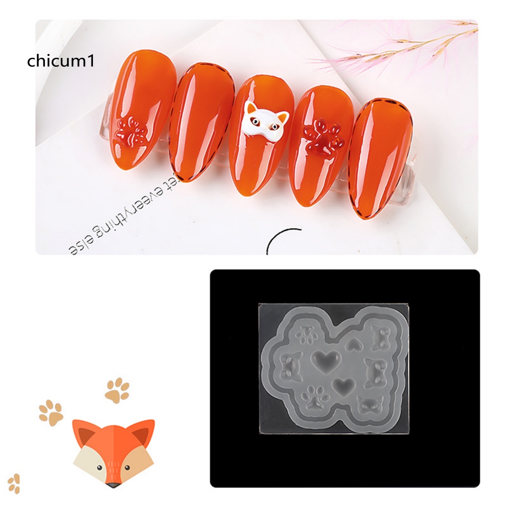 Khuôn Silicone Tạo Hình Làm Móng Tay 3D Độ Bền Cao