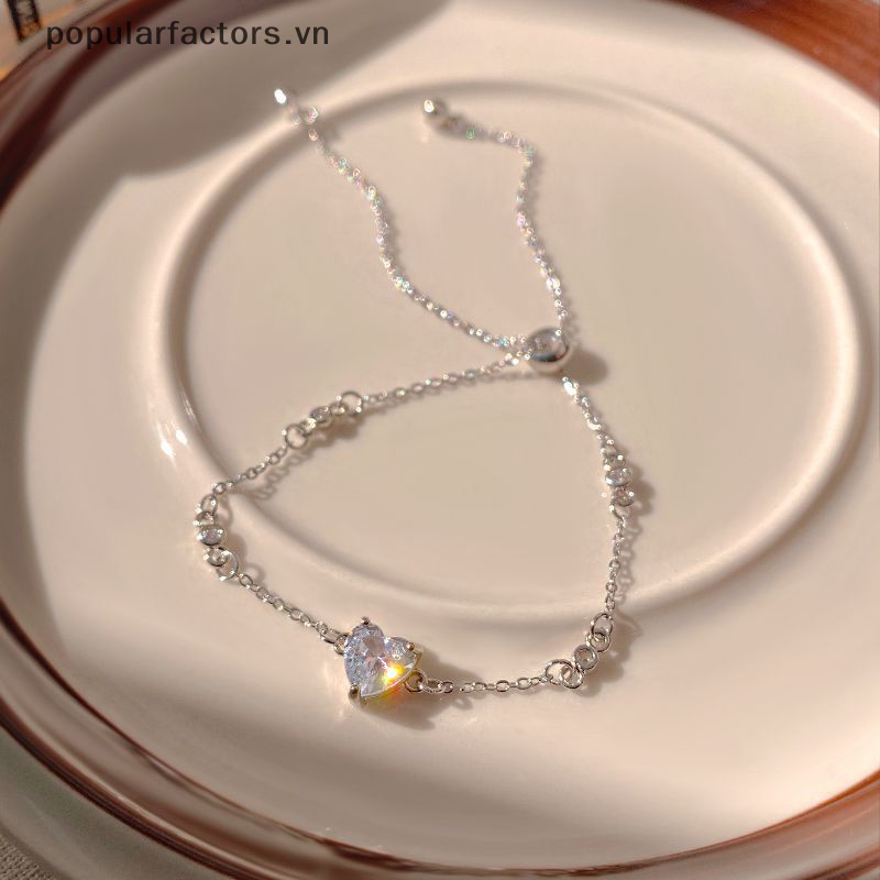 Vòng Tay Đính Đá Zircon Lấp Lánh Tùy Chỉnh Thời Trang Sang Trọng Cho Nữ