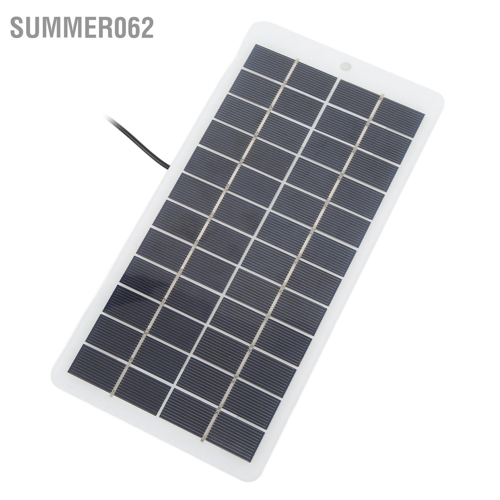 Summer062 Bảng điều khiển năng lượng mặt trời Di động Bộ sạc chịu thời tiết hiệu quả cao với giao diện DC cho đèn thông 5W 12V