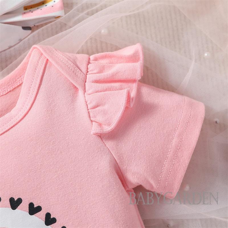 Set Áo Liền Quần + Quần Ống Loe + Băng Đô In Họa Tiết Cầu Vồng Dành Cho Bé Gái 3-24 Tháng Tuổi