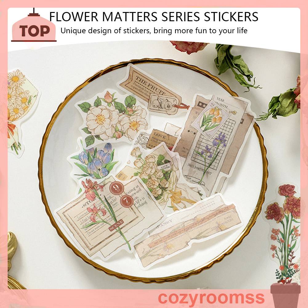Bộ 30 Miếng Dán Trang Trí Album Sáng Tạo Kiểu Retro