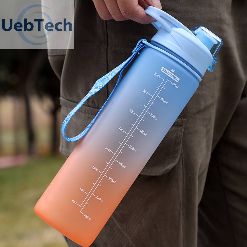 Bình Nước Thể Thao 1000ml Có Chỗ Để Bút Đánh Dấu Thời Gian Tiện Dụng
