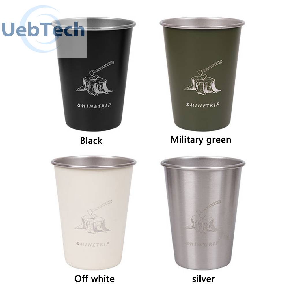 Set 4 Cốc Uống Rượu / Bia / Cà Phê Bằng Thép Không Gỉ Shinetrip Dùng Khi Đi Cắm Trại Ngoài Trời