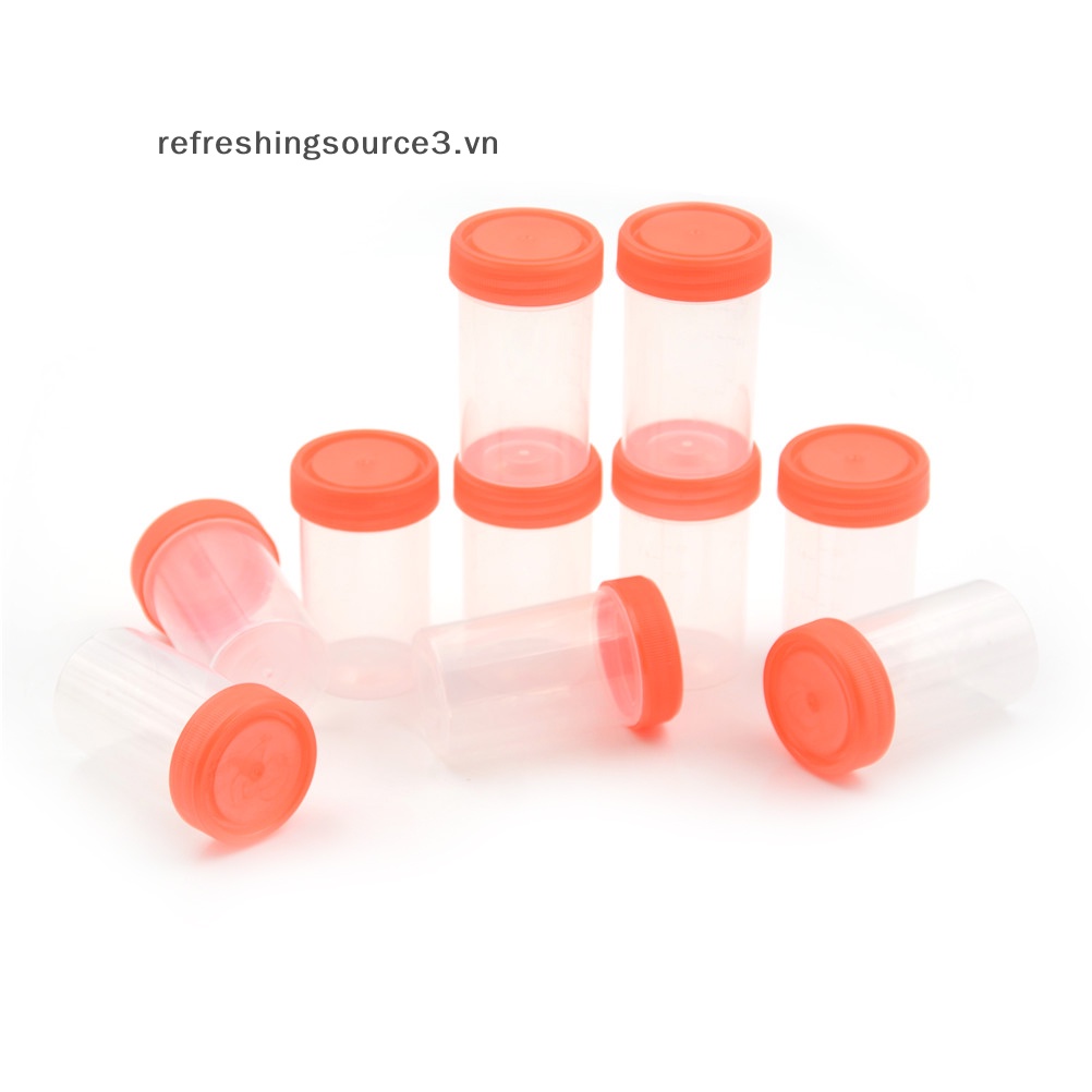Set 10 Cốc Mẫu Thử Nước Tiểu 60mL 60mL Chuyên Dụng Cho Bệnh Viện