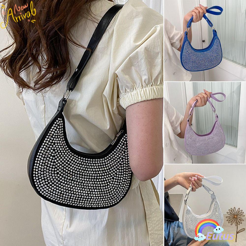 EUCA Ví Cầm Tay Đính Đá Lấp Lánh Thời Trang Sang Trọng