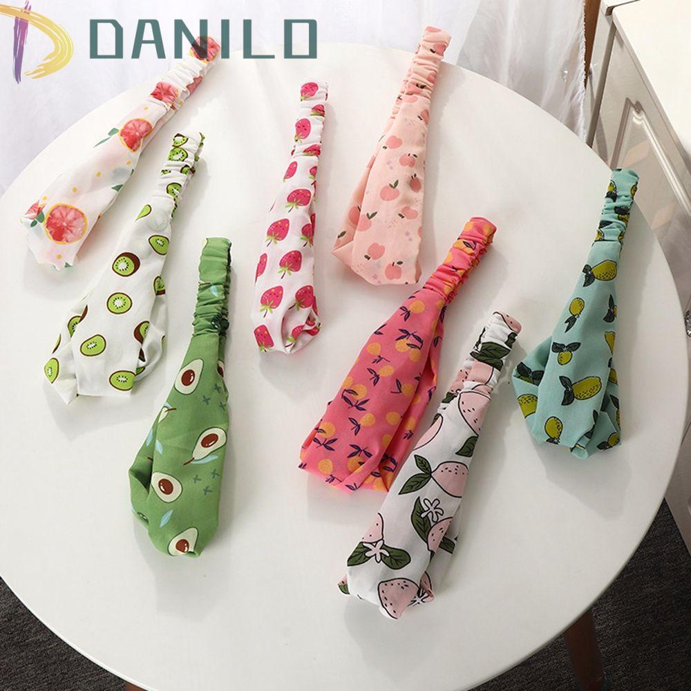 DANILO Băng Đô Cài Tóc Co Giãn In Họa Tiết Trái Cây Thời Trang Mùa Hè Xinh Xắn