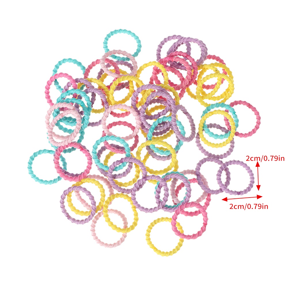 Set 200 Dây Thun Cột Tóc Nhiều Màu Dễ Thương Cho Nữ CHLINS