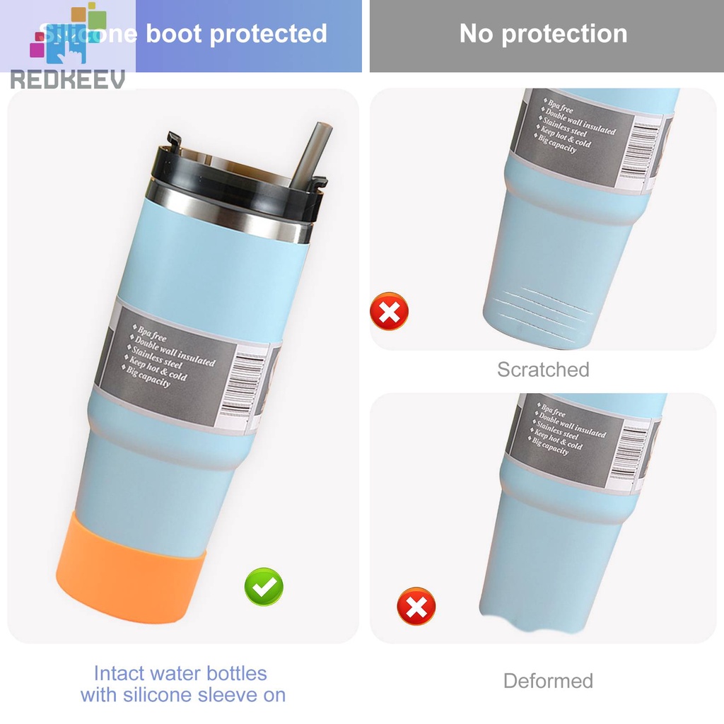 Bộ 2 Vỏ Silicon Bảo Vệ Bình Nước Chống Bỏng Cho Xe Hơi 40oz