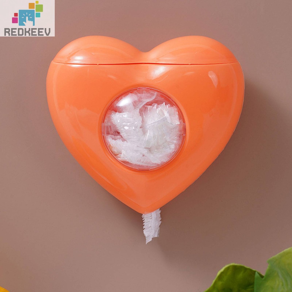 Hộp Đựng Màng Bọc Thực Phẩm Hình Trái Tim Bằng Nhựa Gắn Tường Nhà Bếp