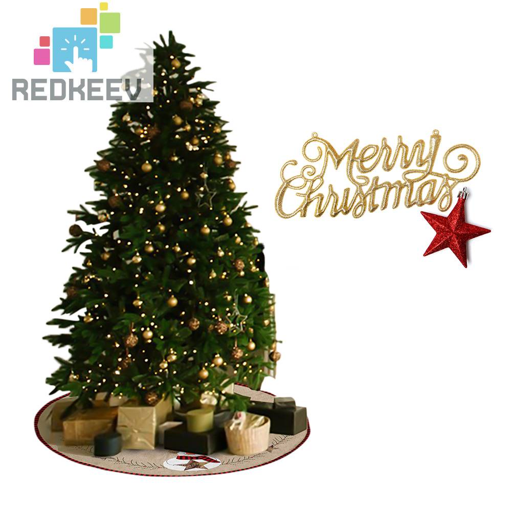 Thảm Thêu Họa Tiết Người Tuyết 110cm Trang Trí Cây Thông Giáng Sinh