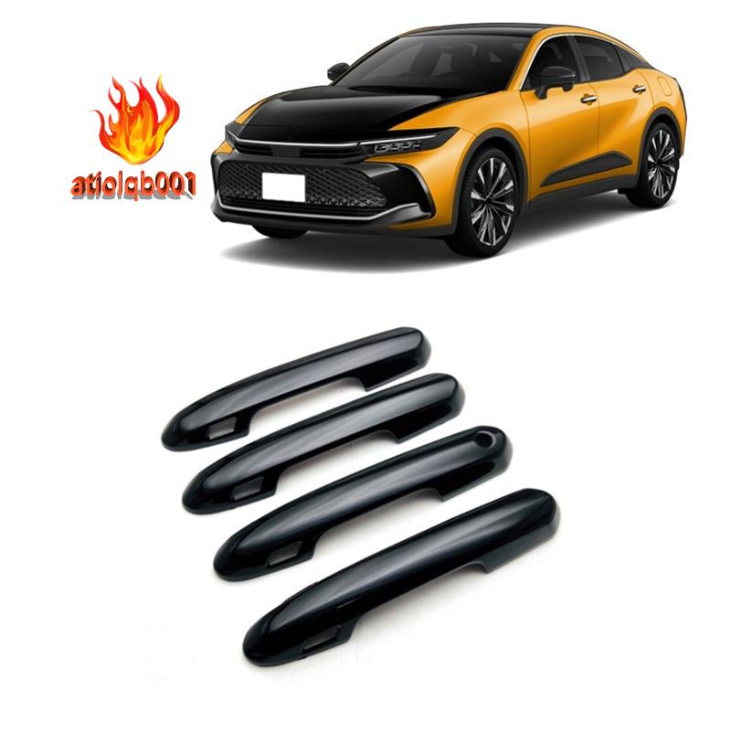 Miếng Dán Trang Trí Tay Nắm Cửa Xe Hơi Toyota Crown Crossover 2023 Màu Đen