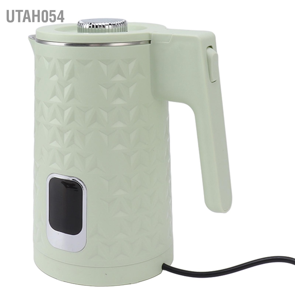 Utah054 Ấm siêu tốc điện bằng thép không gỉ 2000W 2L Tự động tắt ấm đun nước đôi tường