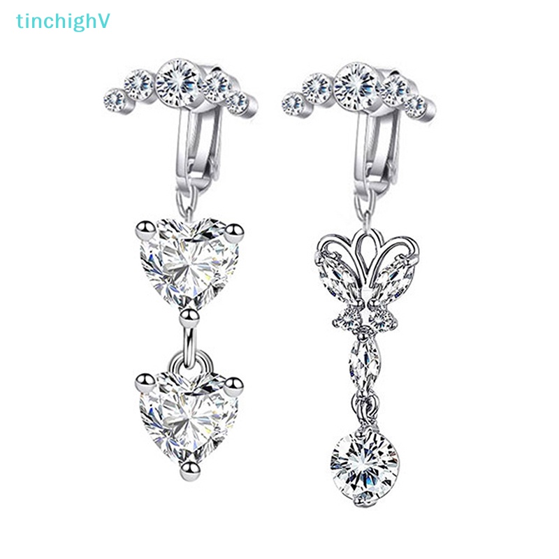 [TinchighV] 1 Khuyên Rốn Giả Kẹp Rốn Hình Trái Tim / Bướm Quyến Rũ