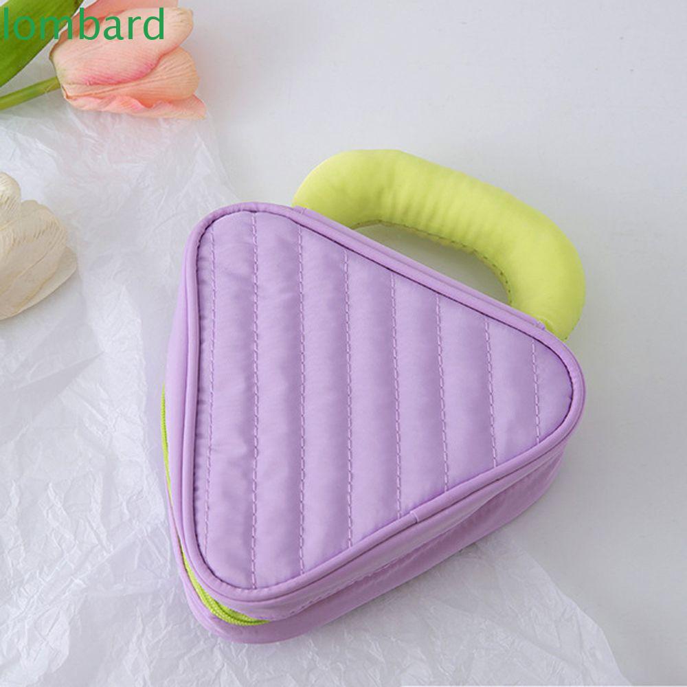 LOMBARD Túi Đựng Mỹ Phẩm Hình Vuông Cỡ Lớn Màu Tương Phản Kiểu Vintage Thời Trang Cho Nữ